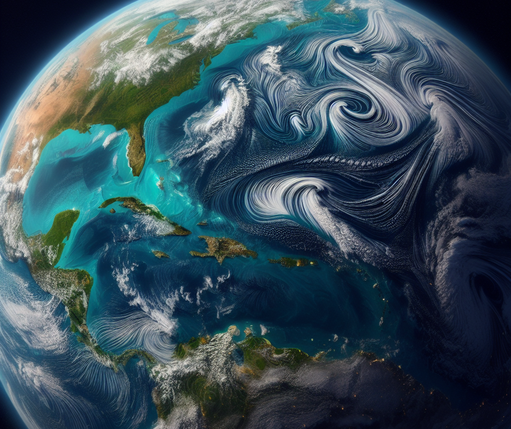Wind patterns on earth from space