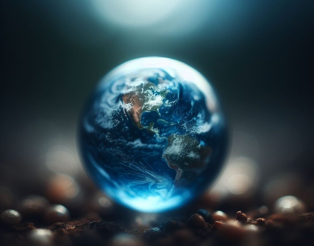 Earth as a blue marble