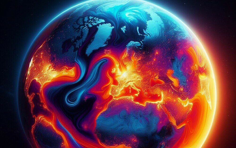 thermal image from space