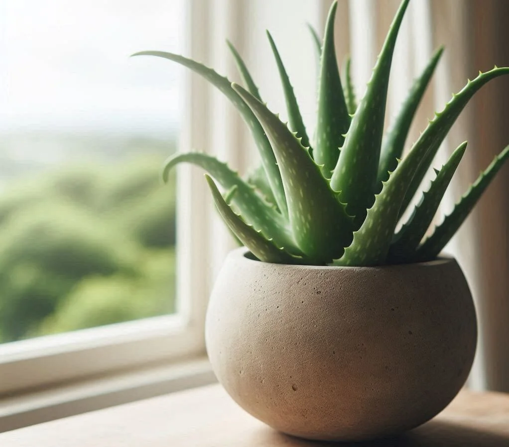 Aloe Vera Plant on a Windowsill