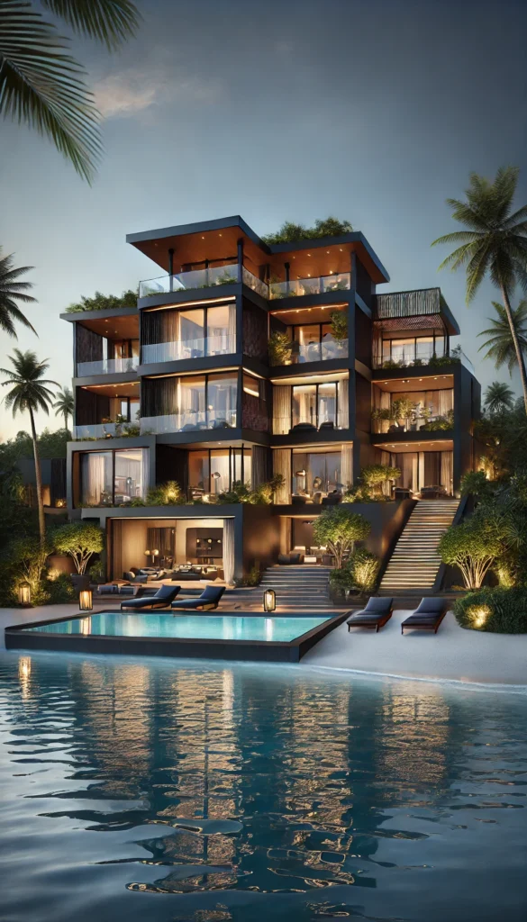 Tropical beach house