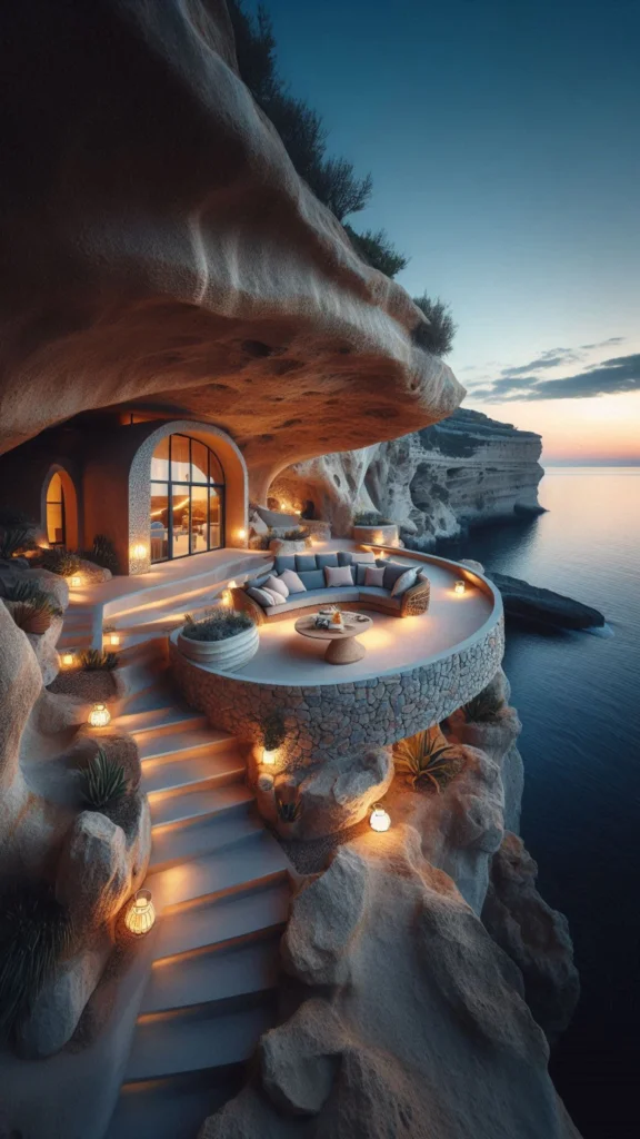 Seafront cave home