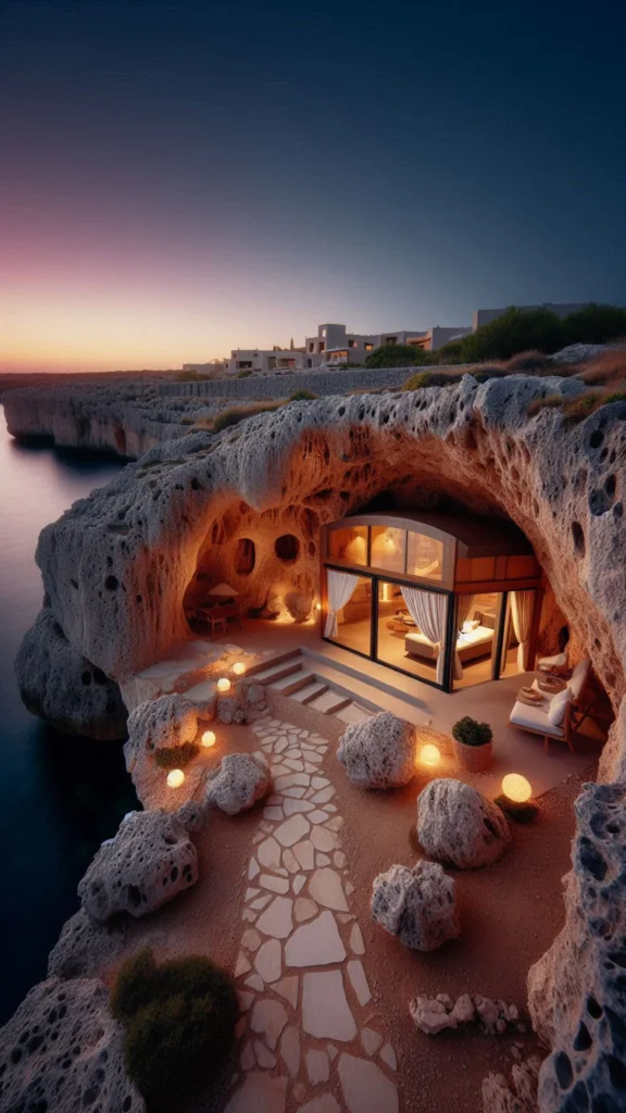 Rainwater system in cave home